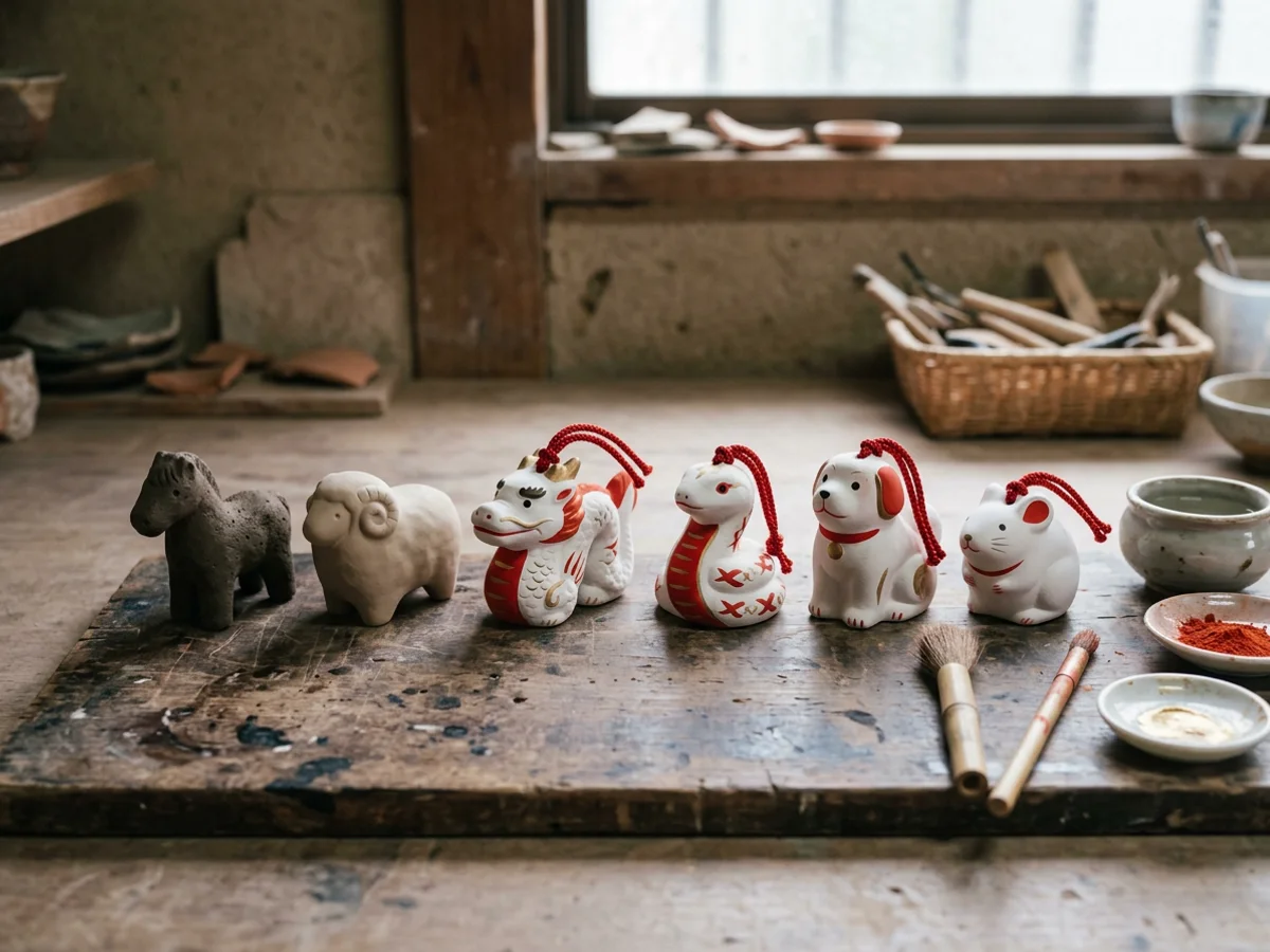 Kyoto — Clay bells and netsuke