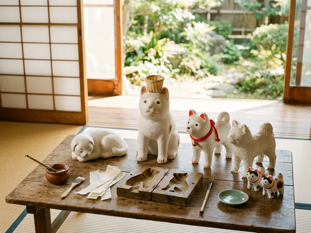 Edo — Papier-mâché dogs