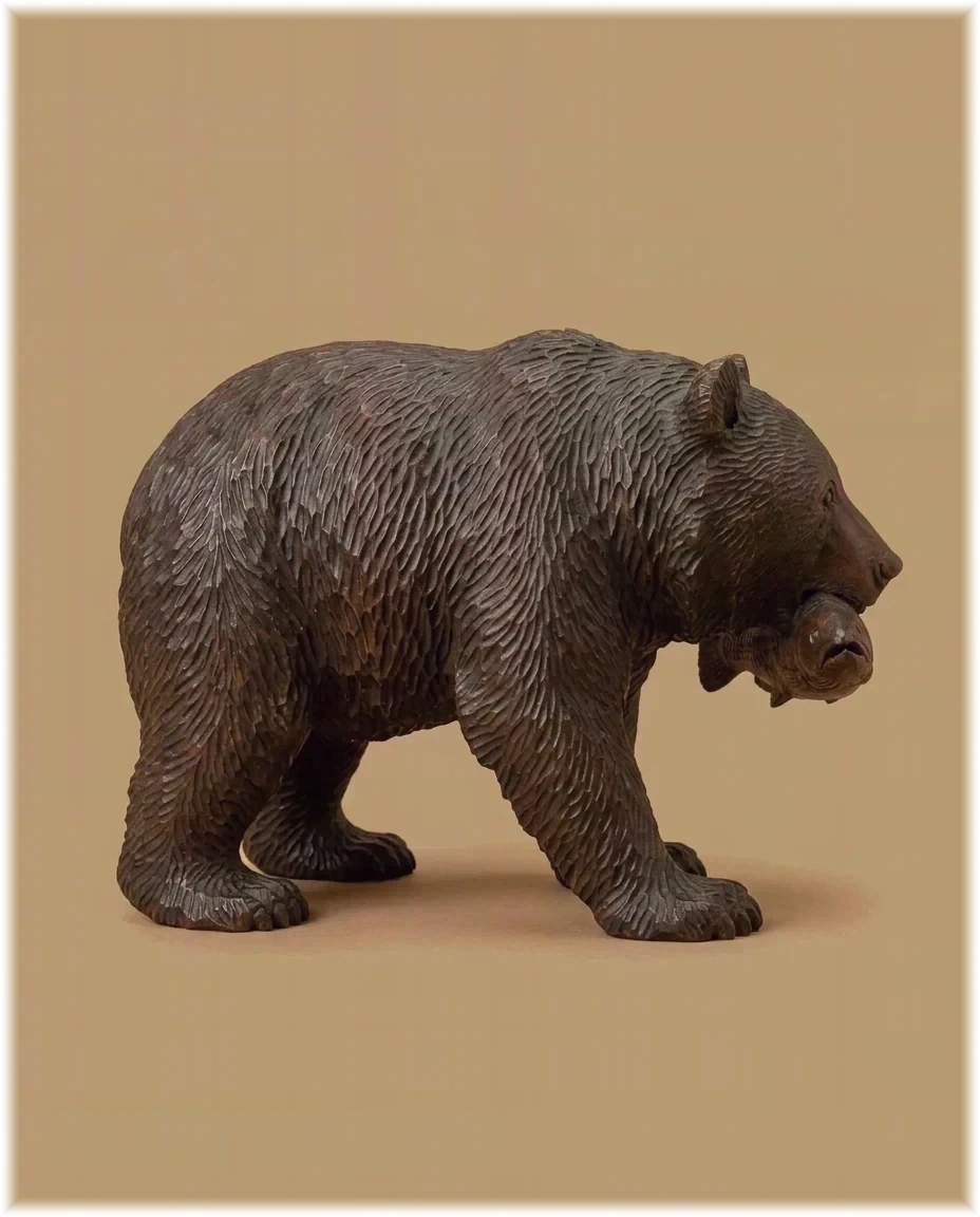 Carved bear — from the right