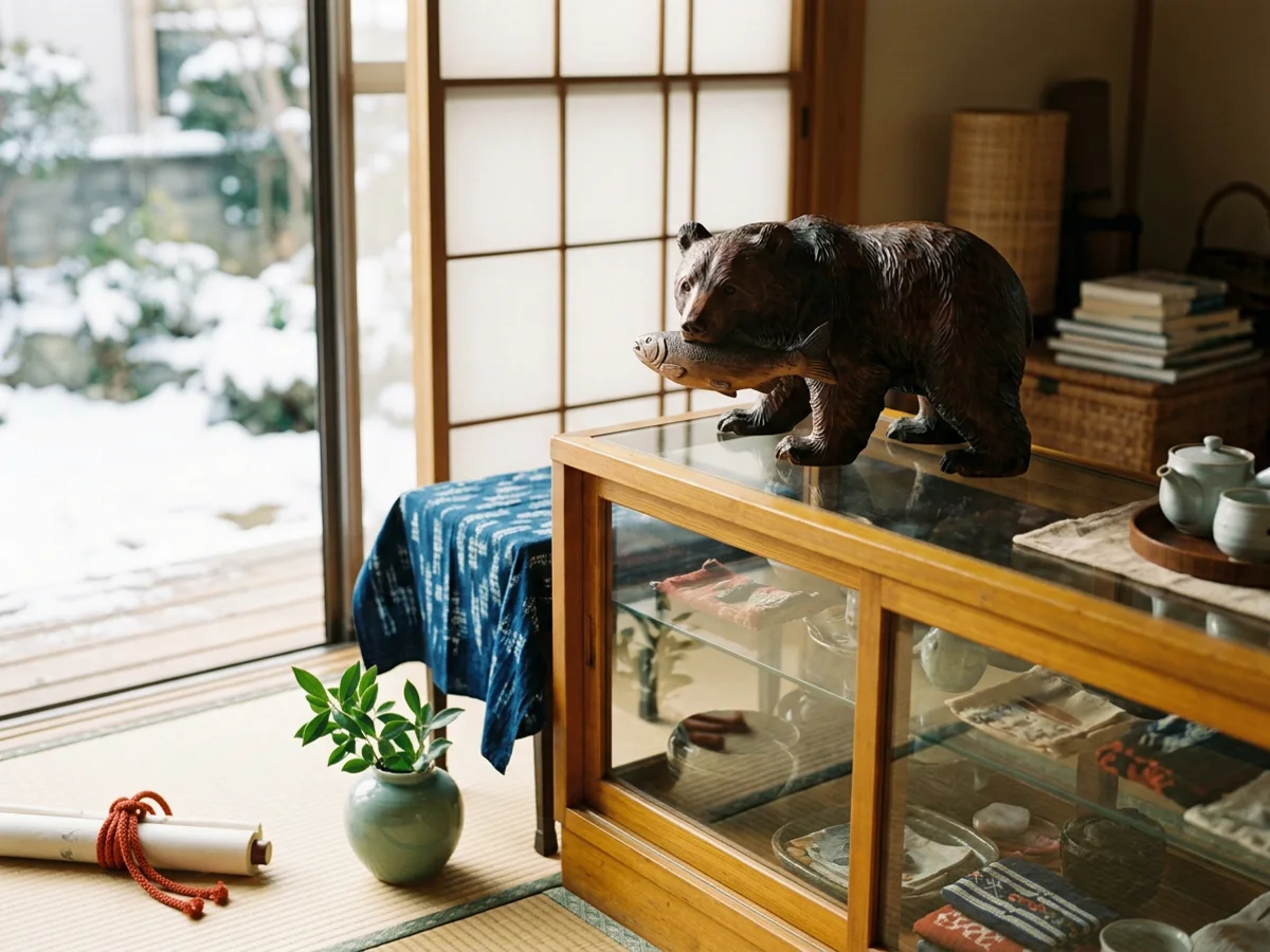 Carved bear — Yakumo, Hokkaidō