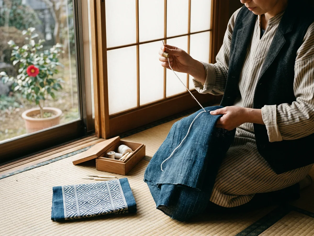 Tsugaru — Kogin counted stitching
