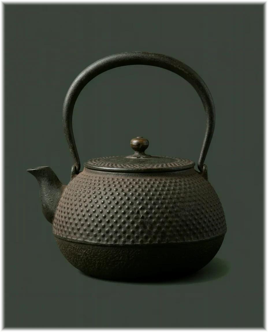 Nambu ironware — from the left