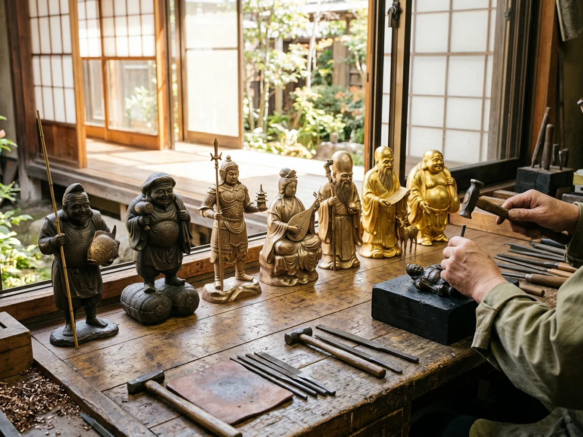 The Seven Lucky Gods — at the workshop