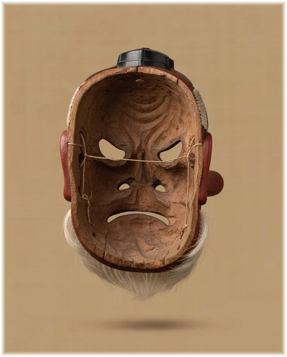 天狗面 — 背面